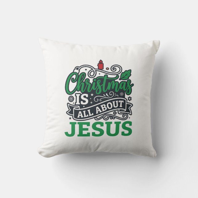 Coussin Noël est tout sur le design Jésus (Recto)