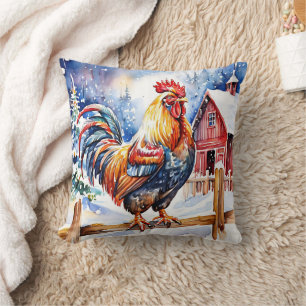 Coussin Noël Festif de poulet mignon