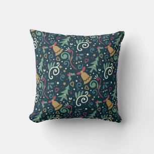 Coussin Noël festif rustique moderne et fantaisiste