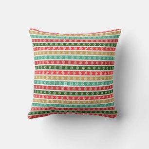 Coussin Noël Festive Motifs et couleurs