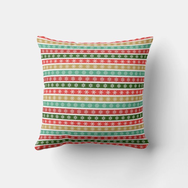 Coussin Noël Festive Motifs et couleurs (Verso)