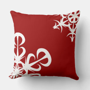 Coussin Noël Flocon de Neige Élégant Blanc
