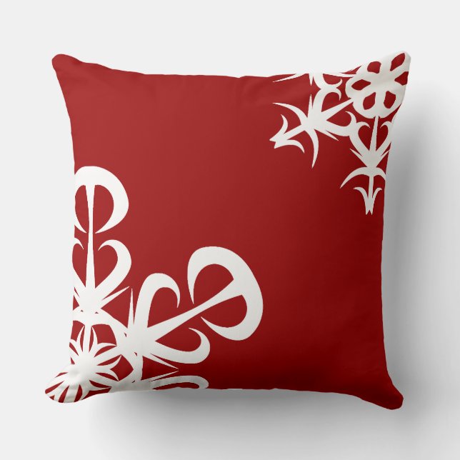 Coussin Noël Flocon de Neige Élégant Blanc (Recto)