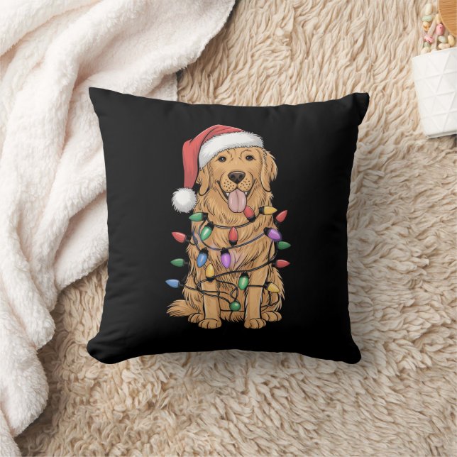 Coussin Noël Golden Retriever Amoureux des chiens Cadeau M (Couverture)