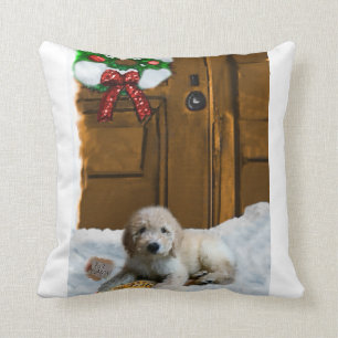 Coussin Noël Goldendoodle