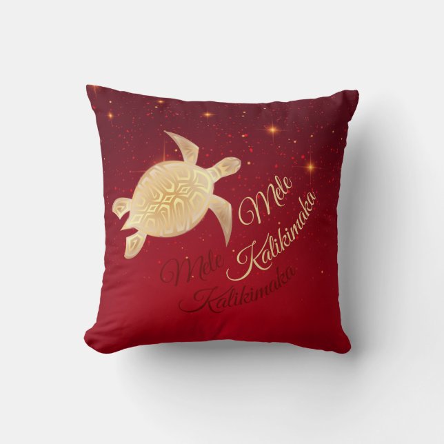 Coussin Noël hawaïen élégant (Recto)