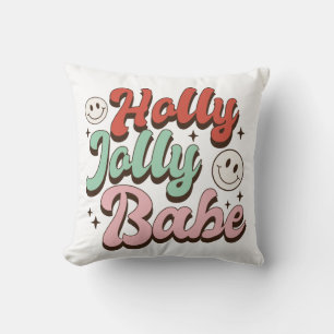 Coussin Noël Holly Jolly Babe