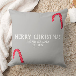 Coussin Noël Joy Sucres de canne Nom de famille