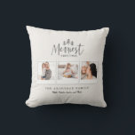 Coussin noël le plus doux et minimal<br><div class="desc">Joyeux Noël multi photo vacances jeter oreiller. Un décor de vacances spécial et un souvenir que vous pouvez garder éternellement avec son design de vacances. La couleur Arrière - plan peut être customisée.</div>