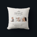 Coussin noël le plus doux et minimal<br><div class="desc">Joyeux Noël multi photo vacances jeter oreiller. Un décor de vacances spécial et un souvenir que vous pouvez garder éternellement avec son design de vacances. La couleur Arrière - plan peut être customisée.</div>