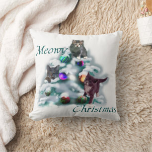 Coussin Noël Meowy