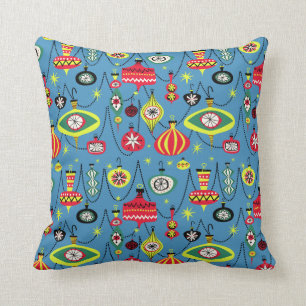Coussin Noël moderne de la moitié du siècle atomique de