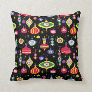 Coussin Noël moderne de la moitié du siècle atomique de