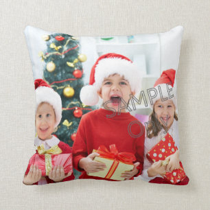 Coussin Noël Noël Noël Modèle photo enfants ou famille