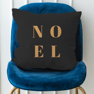 Coussin Noel noir et or   Noël tendance et élégant