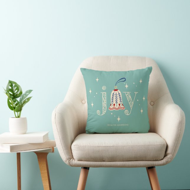 Coussin Noël Ornament Joie Fête (Chaise)