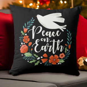 Coussin Noël Paix sur terre