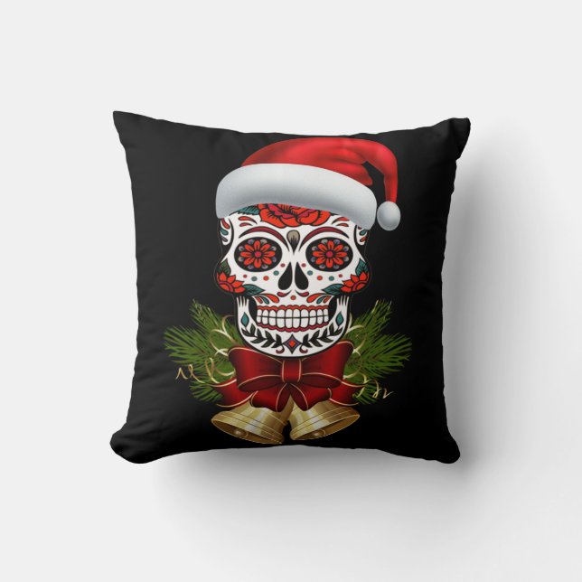 Coussin Noël Père Noël Jour Du Crâne Sugar Morts (Recto)