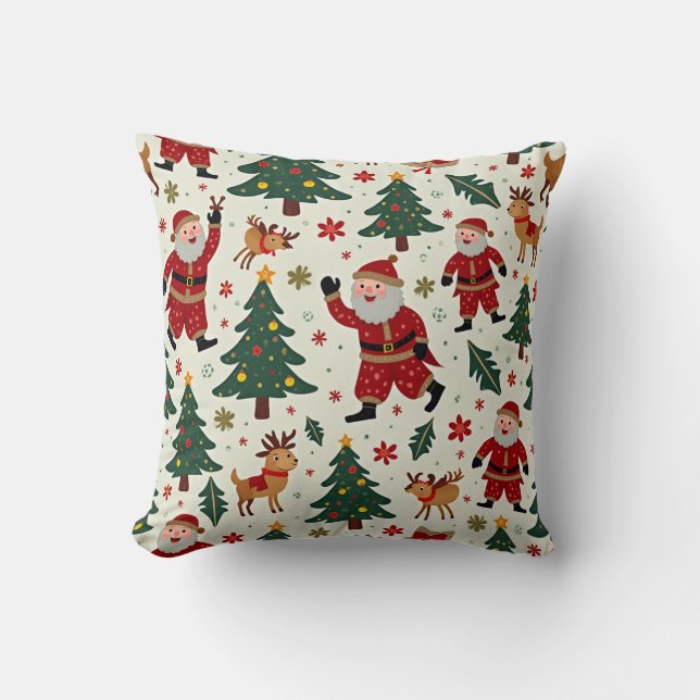 Coussin Noël Père Noël Rudolph Cushion (Recto)