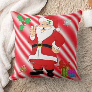 Coussin Noël Père Noël souriant