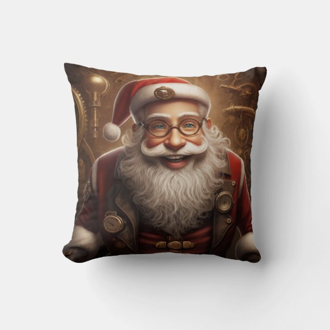 Coussin Noël père Noël Steampunk (Recto)