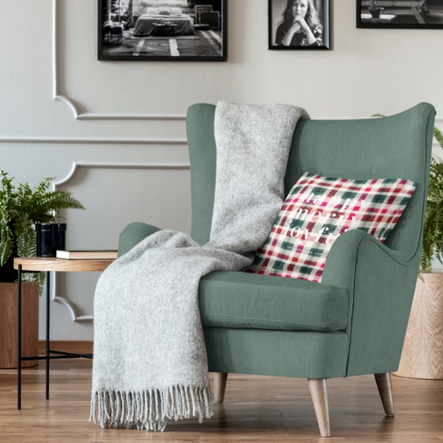 Coussin Noël Plaid moderne | Joyeux Joyeux (Créateur téléchargé)