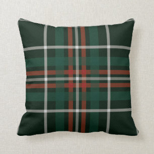Coussin Noël Plaid Red Green White Simple Motif