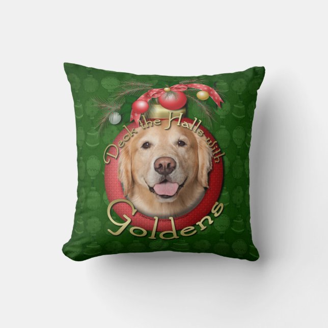 Coussin Noël - plate-forme les halls - Goldens - couronne (Recto)