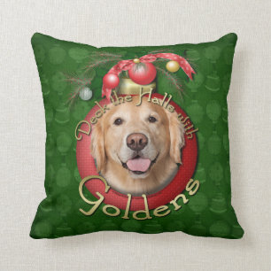 Coussin Noël - plate-forme les halls - Goldens - couronne