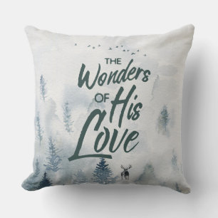Coussin Noël Religieux Merveilles de ses Bénédictions d'Am