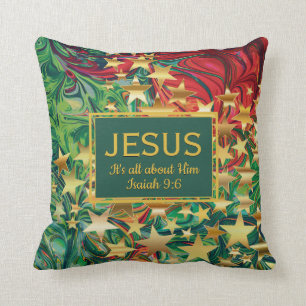 Coussin NOËL Rétro Christian JÉSUS Isaïe 9:6
