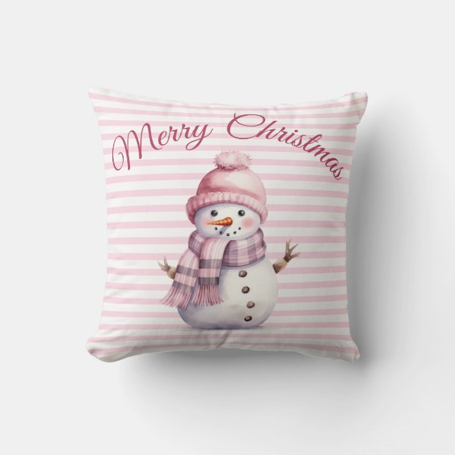 Coussin Noël rose (Recto)