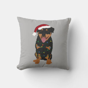 Coussin Noël Rottweiler