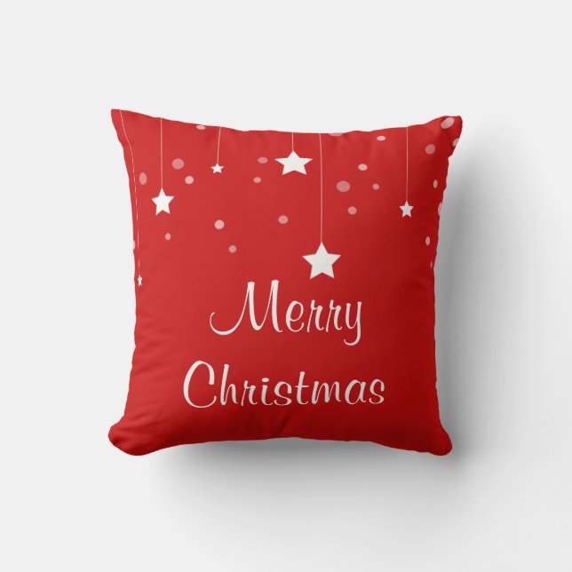 Coussin Noël rouge et blanc (Recto)