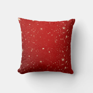 Coussin Noel rouge scintillant