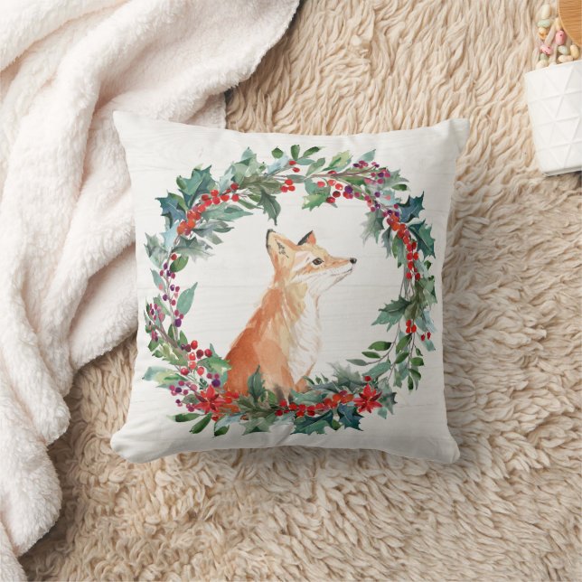 Coussin Noël rustique de renard boisé (Couverture)