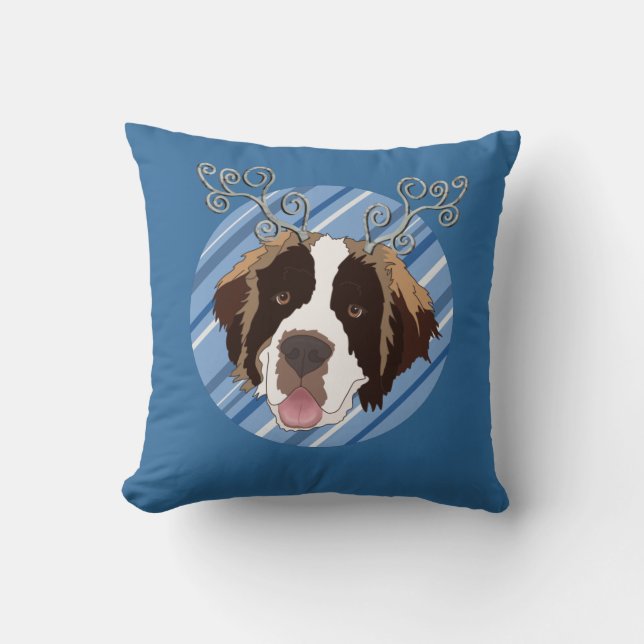 Coussin Noël Saint Bernard (Recto)