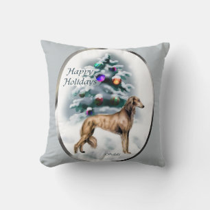 Coussin Noël saluki
