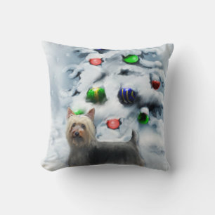 Coussin Noël Silky Terrier