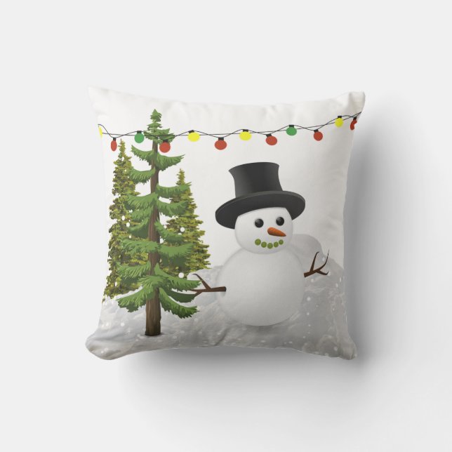 Coussin Noël Snowman Patio / (Recto)