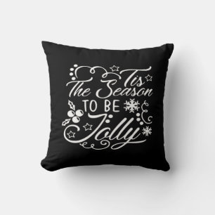 Coussin Noël Soirée Joyeux Noël C'Est La Saison Jolly
