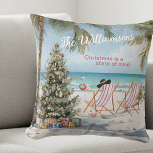Coussin Noël sur la plage est toujours Noël