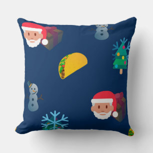 Coussin noël taco emoji