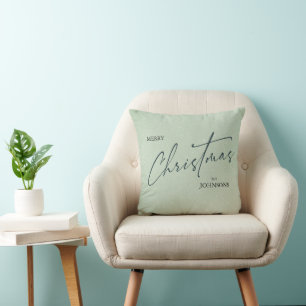 Coussin Noël tendance moderne Vert élégant