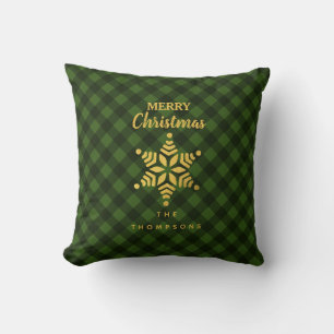 Coussin Noël Vert Buffle noir Plaid Star Neige