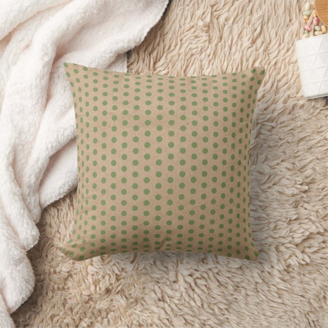 Coussin Noël Vert Pois Kraft Livre Brown (Couverture)