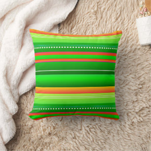 Coussin Noël vert rayé original