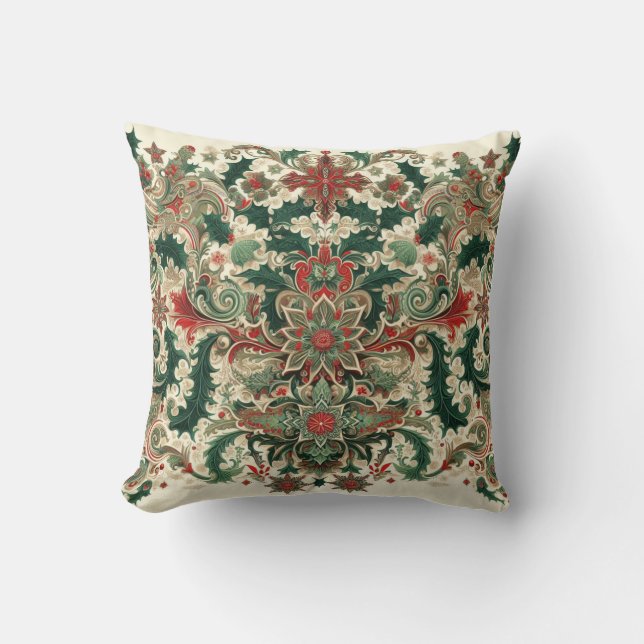 Coussin Noël victorien/classique/Vintage (Recto)