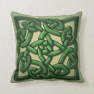 Coussin Noeud celtique en vert