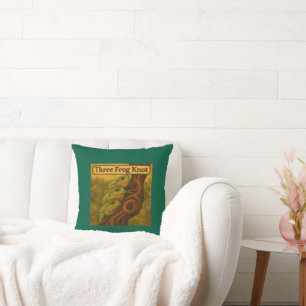 Coussin Nœud des trois grenouilles – Jeu de mots fantaisis